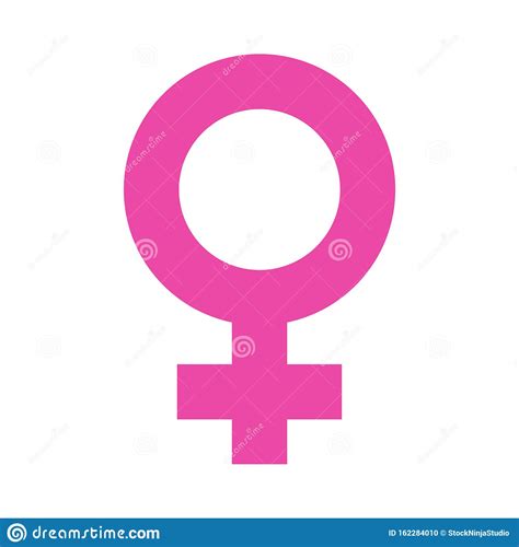 Female Symbol In Simple Outline Pink Color Design Female Sexual