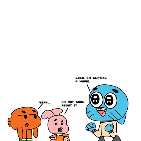 gumball excited about his movie by marcospower1996 on deviantart