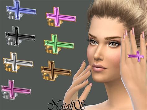 Crystal Cross Ring Found In Tsr Category Sims 4 Female Rings