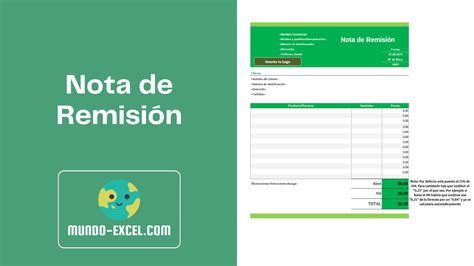Plantilla Excel Nota De Remisión Gratis ️ 2023