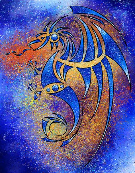 Dragissous V1 Blue Dragon Painting By Cersatti Pixels