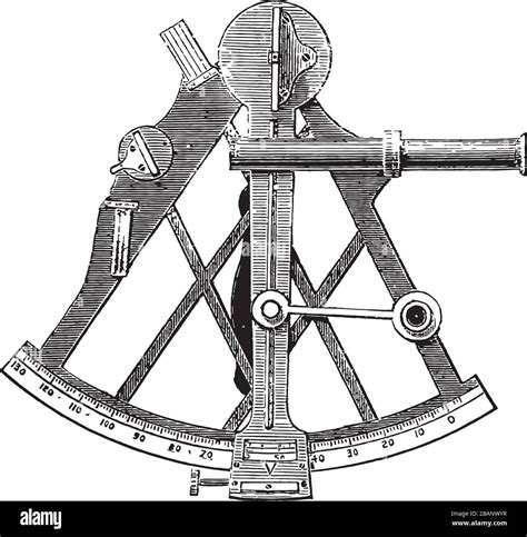 sextant line art drawing black and white stock vector image and art alamy