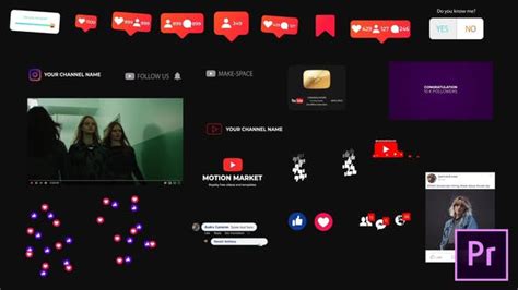 Download Social Media Elements - for Premiere Pro | Essential Graphics