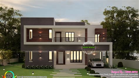 4 Bedroom Flat Roof Contemporary 2300 Sq Ft Kerala Home Design And