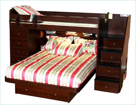 Bunk bed twin over queen. Ideas Twin Over Queen Bunk Beds With Staircase And Storage ...