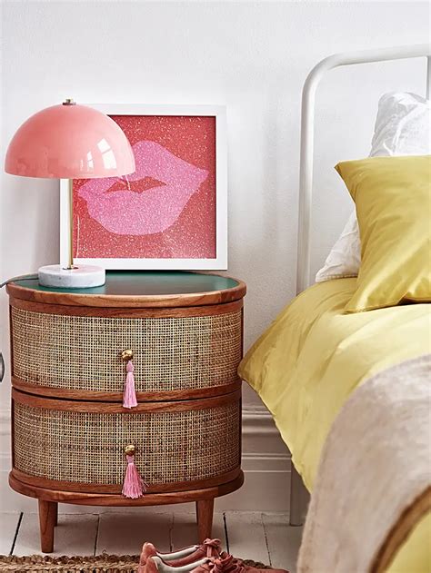 Rattan bedside table ikea hack. Kinship Rattan Green Bedside Table in 2020 | Green bedside ...
