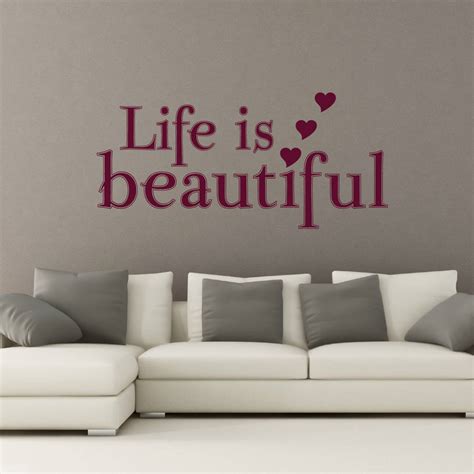 Life Is Quote Wall Sticker By Ta Dah Wall Art