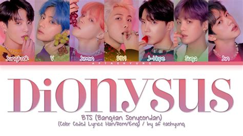 Bts Dionysus Lyrics Bts 2020