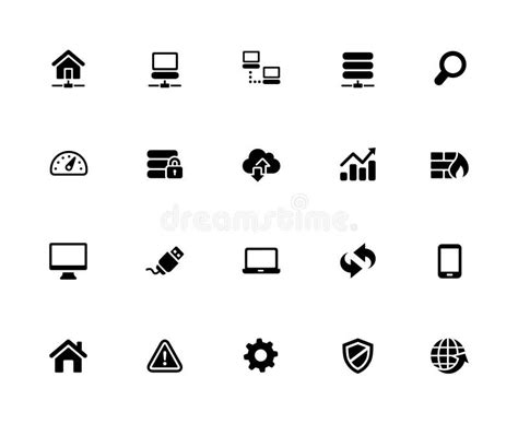 Developer Icons 32 Pixels Icons White Series Stock Vector