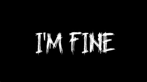 I Am Fine Word In Black Background Hd Dark Wallpapers Hd Wallpapers