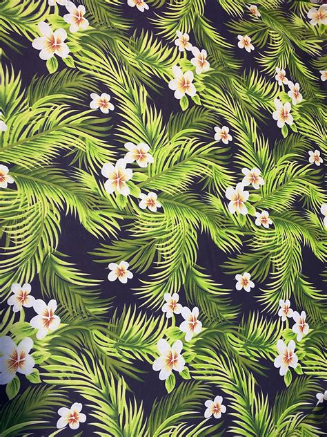 Hawaiian Print Luau Floral Hibiscus Poly Cotton Fabric Etsy