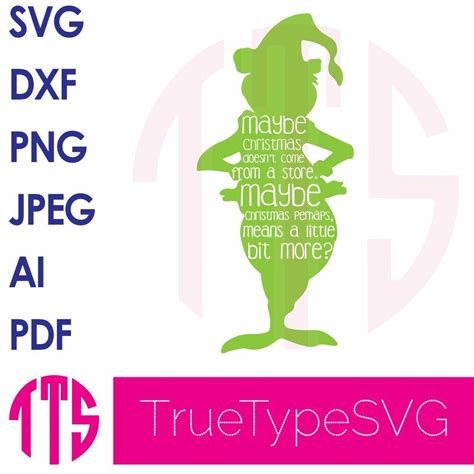 Download How the Grinch Stole Christmas SVG Silhouette Quote. | Diy christmas cards cricut, Grinch cricut ...