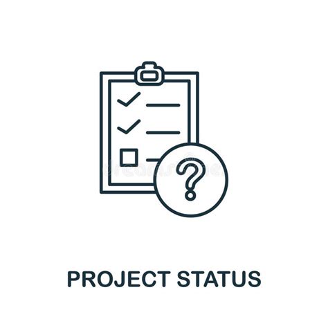 Project Status Icon Outline Style Thin Line Creative Project Status