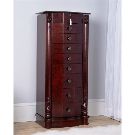 Hives And Honey Florence Standing Jewelry Armoire Cherry