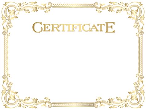 Transparent Certificate Template Clip Art Image Gallery Yopriceville
