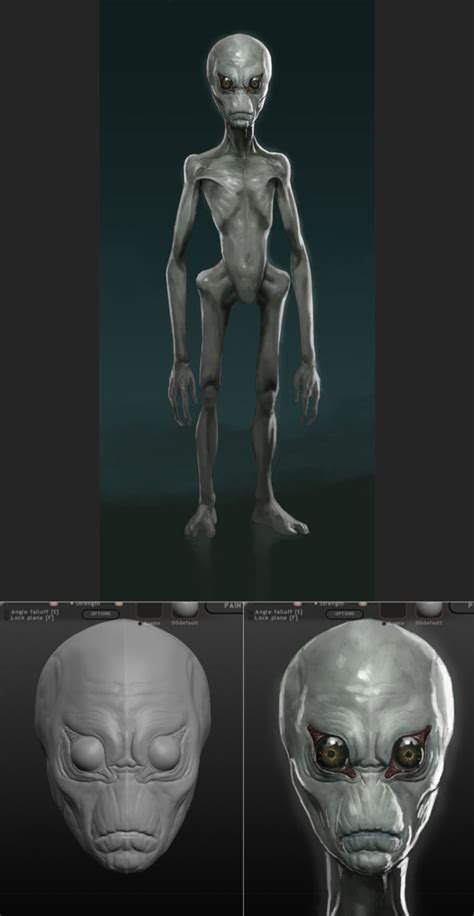 Grey Alien Concept By He Burrows On Deviantart Grey Alien Alien Concept Art Alien Concept