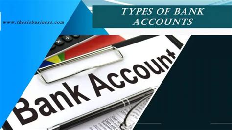 Types Of Bank Accounts With Features Benefits Thesisbusiness