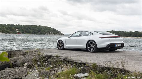 2020 Porsche Taycan Turbo S (Color: Carrara White Metallic) - Rear
