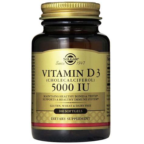 *daily value (dv) not established. Solgar Vitamin D3 5000 IU - 100 Softgels - eVitamins New ...