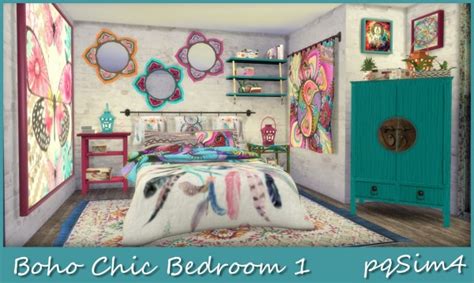 Pqsims4 Boho Chic Bedroom 1 • Sims 4 Downloads