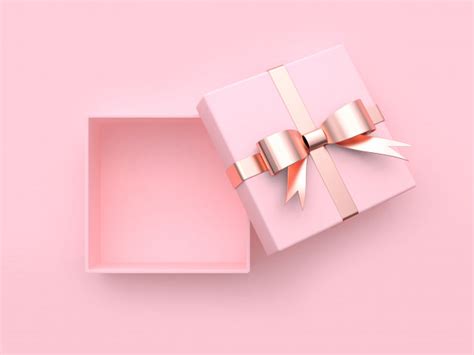Ideal for a6 (4.13 x 5.83) leaflets, gift cards and 6 x. Soft pink gift box open metallic gold-rose gold ribbon ...
