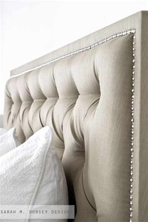 Sarah M Dorsey Designs Tufted Headboard With Nailhead How To