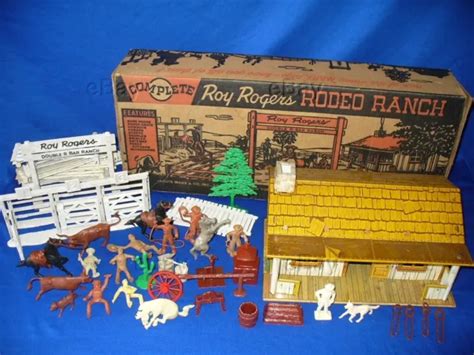 Vintage Louis Marx Playset Roy Rogers Rodeo Ranch Wbox Western Cowboy
