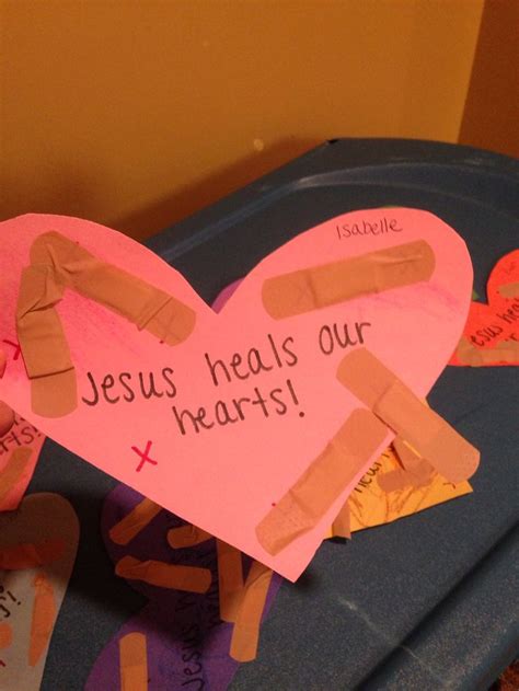 Jesus Heals Our Hearts Sunday School Craft Sunday School Crafts