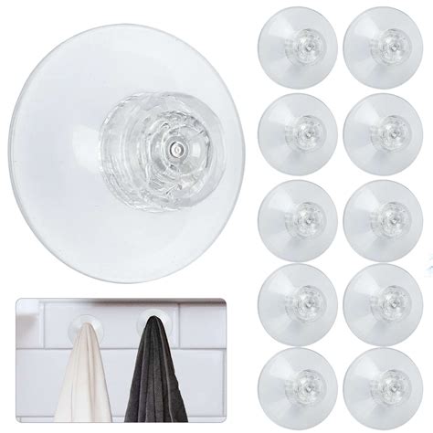 Luxtrada 10pcs Suction Cup Plastic Suction Pads Clear Pvc Sucker Pads Strong Adhesive Suction