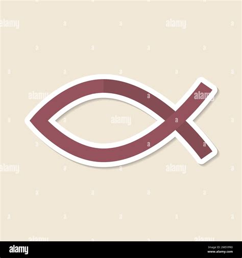 Christian Ichthys Fish Symbol Sticker Vector Stock Vector Image And Art