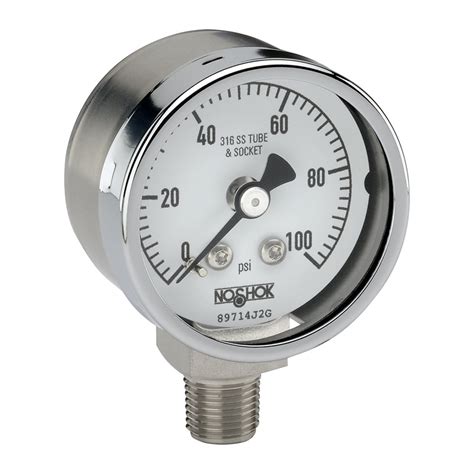 Psi Noshok Series All Stainless Steel Dry And Liquid Filled Pressure Gauges