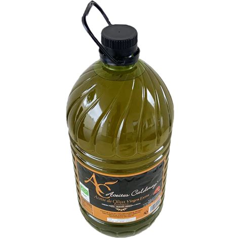 aceite de oliva virgen extra ecológico botella 5 litros aceites calderay