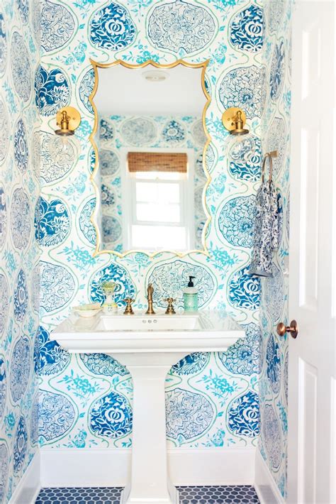 Into The Blue Powder Room Blue Powder Room Blue Powder Rooms House