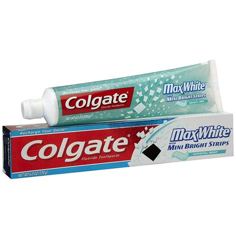 Colgate Crystal Mint Toothpaste With Mini Breath Strips 6 Oz Walmart