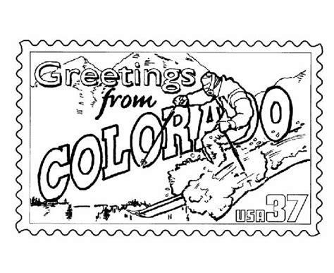 South dakota coloring page by doodle art alley. Colorado State Stamp Coloring Page | USA Coloring Pages ...