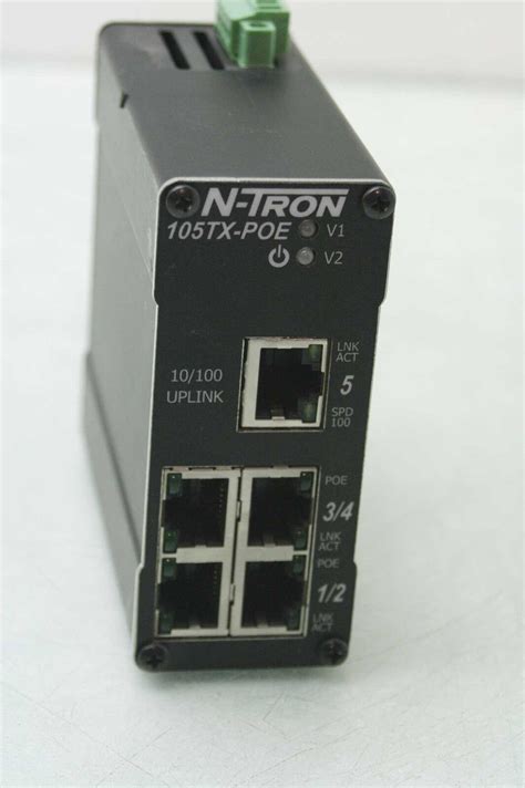 N Tron 105tx Poe Industrial Unmanaged Poe Ethernet Switch 5 Port Used