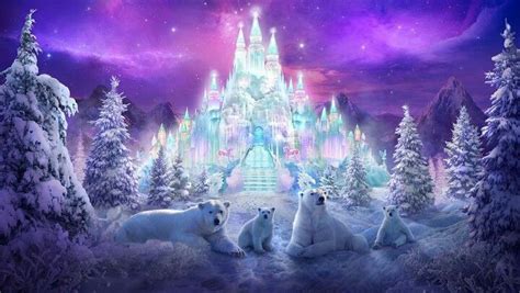North Pole Magic Fantasy City Polar Bear Winter Wonderland