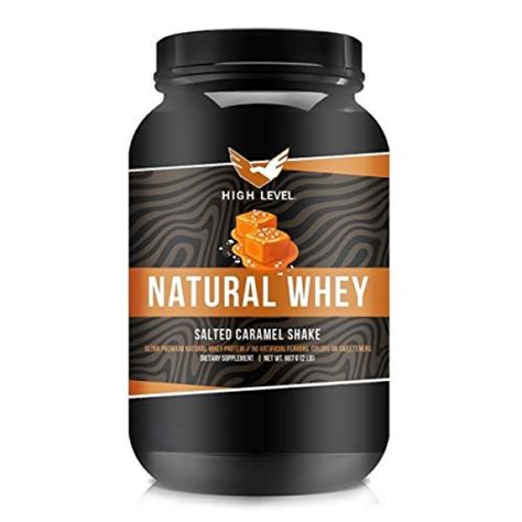 High Level Natural Whey Protein Powder Salted Caramel Shake