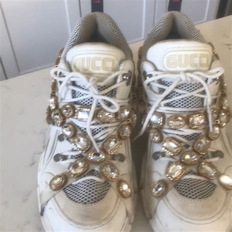 Gucci Shoes Gucci Flashtrek Sneakers With Jewels Poshmark