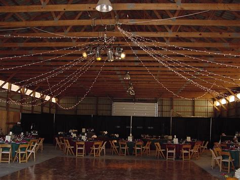 Our post frame buildings are designed to last. Pole Barn Wedding... lights on ceiling? | pole barn ...