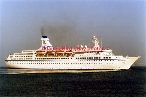 Transocean Cruises Ms Astor Ii Original Photograph At Lisbon Ebay