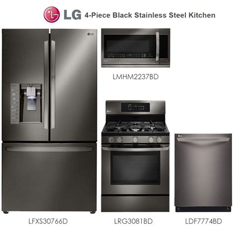 Black stainless steel kitchen appliance packages. Discount Package LG Black Stainless Steel Kitchen Package