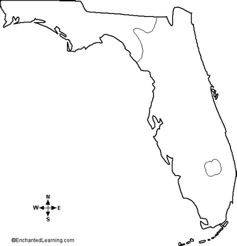Outline Map Florida Map Of Florida Florida