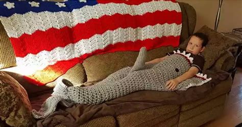 Grandma Knits Nsfw Shark Blanket Popsugar Moms