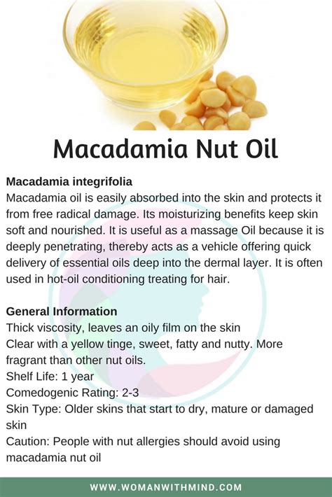 They actually have a ton of health benefits. Macadamia Nut Oil | Essential oil blends, Essential oil ...