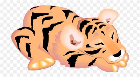 Tiger Cubs Cute Cartoon Animal Images On A Transparent Background