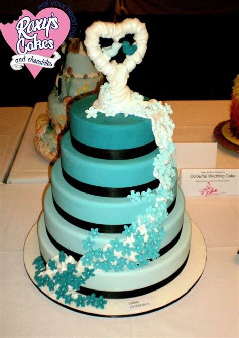 Ombre Wedding Cake Love Birds Teal Tiffany Blue Cake Tiffany Blue