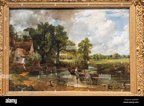 Painting Titled The Hay Wain By John Constable Dated 1821 Stock Photo
