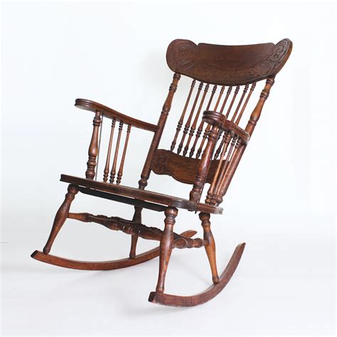 Antique Wooden Rocking Chair Ebth