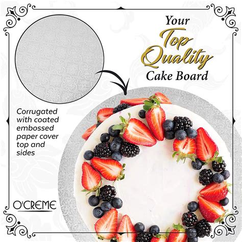 Ocreme Round White Cake Board 14 High Ocreme